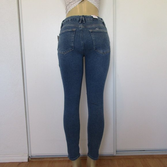 New GOOD AMERICAN Jeans Size 8/29 Distressed Skinny Denim - Picture 5 of 14